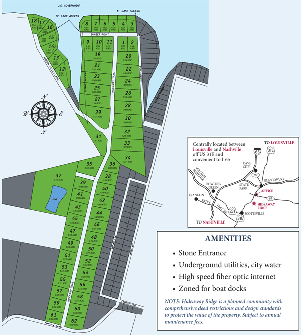 Spring Hideaway Ridge Map