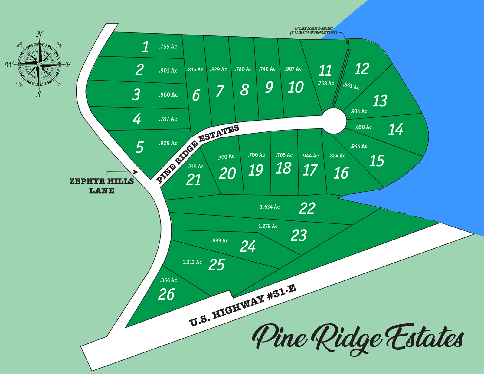 Pine Ridge Estates Map