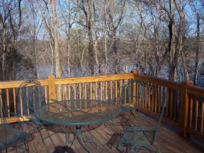 deck view overlooking lake